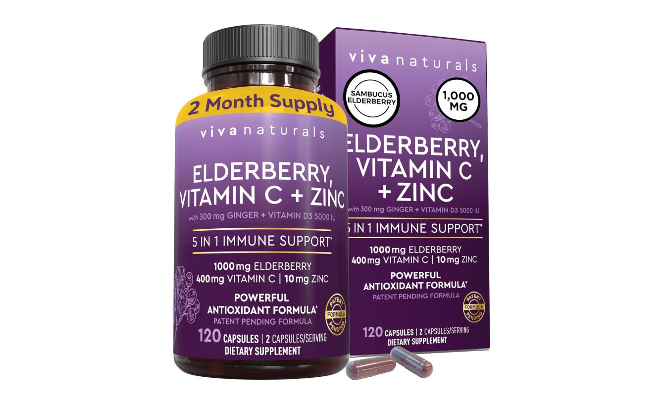 Viva Naturals Elderberry Vitamin C and Zinc
